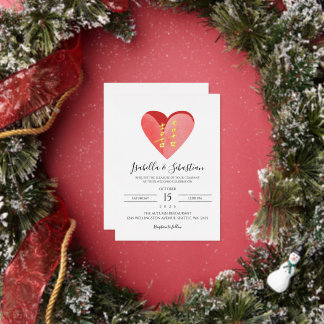 Foil Chinese Wedding Character Invitation Folie Uitnodiging