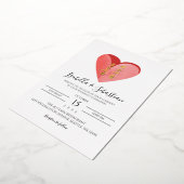 Foil Chinese Wedding Character Invitation Folie Uitnodiging (Gedraaid)