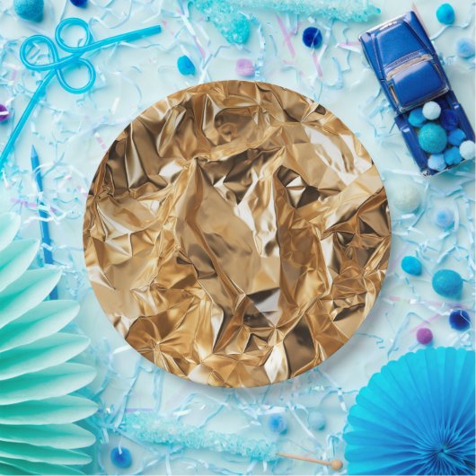 Foil Crinkle Pattern Papieren Bordje (Feest)
