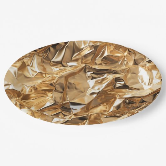 Foil Crinkle Pattern Papieren Bordje (Gekanteld)