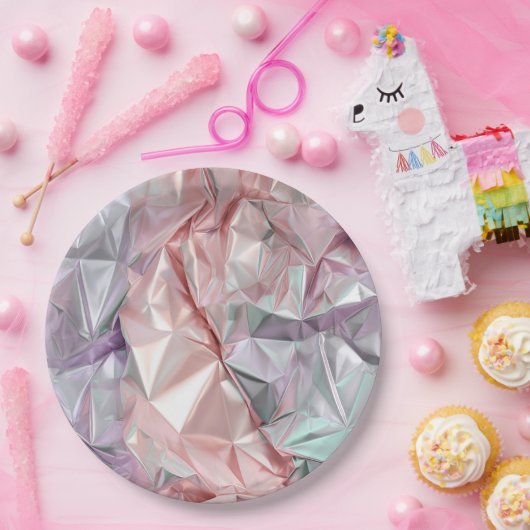 Foil Crinkle Pattern Papieren Bordje (Feest)