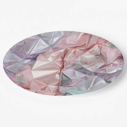 Foil Crinkle Pattern Papieren Bordje (Gekanteld)