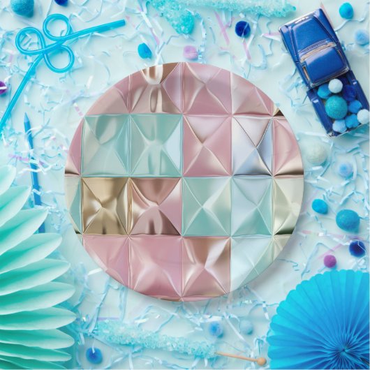 Foil Crinkle Pattern Papieren Bordje (Feest)