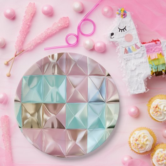 Foil Crinkle Pattern Papieren Bordje (Feest)