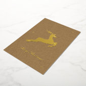 Foil Deer Christmas Card Folie Feestdagenkaart (Gedraaid)