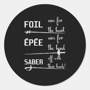 Foil Epee Saber Definition Fencing Ronde Sticker