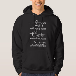 Foil Epee Saber Fencing Sword Definition Fencer Hoodie