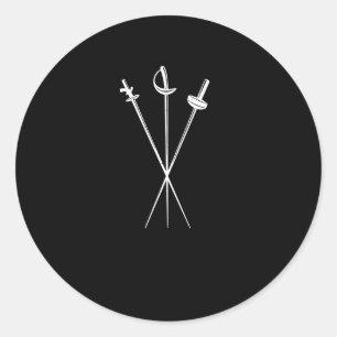 foil epee saber swords fencing sword ronde sticker