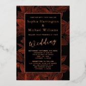 Foil Fall Herfstbladeren Bewerkbare Sjabloon Robij (Voorkant)