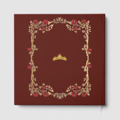 Foil Gold and Red Luxury Quinceanera  Gastenboek (Achterkant)
