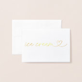Foil Ice Cream Food Label Wedding Table Card Folie Kaarten (Met envelop)