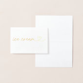 Foil Ice Cream Food Label Wedding Table Card Folie Kaarten (Display)