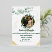  Foil invitacion de ensueno Boda Folie Uitnodiging (Staand Voorkant)