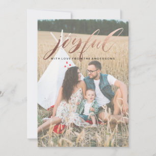 Foil Joyful-kerstkaart Feestdagenkaart