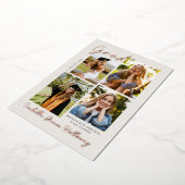 Foil Modern Grad Announcement Multiple Photos Folie Uitnodiging (Gedraaid)