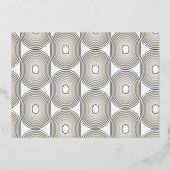 Foil New Year Greetings Photo with Art Deco  Folie Uitnodiging (Achterkant)