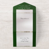 Foil Ornate Frame & Heart - Emerald All In One Uitnodiging (Buiten)