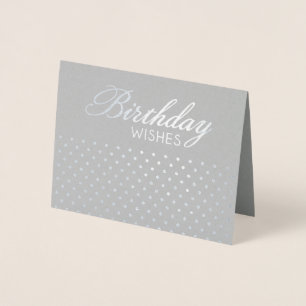 Foil Polkadot Birthday Wishes Wenskaart Folie Kaarten