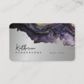 Foil Purple Agate gold glitter marble Professional Visitekaartje (Voorkant)