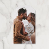 Foil Rustic Tree Christmas Photo Gift Tag (Achterkant)