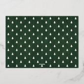 Foil Rustic Tree Woodgrain Christmas Photo Card Folie Uitnodiging (Achterkant)