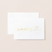 Foil S'mores Food Label Wedding Table Card Folie Kaarten (Voorkant met envelop)