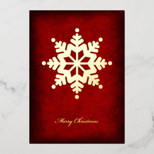 Foil Snowflake Christmas Card Folie Feestdagenkaart (Voorkant)