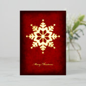 Foil Snowflake Christmas Card Folie Feestdagenkaart (Staand Voorkant)