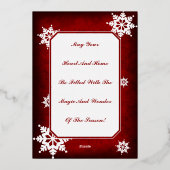 Foil Snowflake Christmas Card Folie Feestdagenkaart (Achterkant)