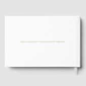 Foil White Modern Guest Book Simple Photo Elegant  Gastenboek (Achterkant)