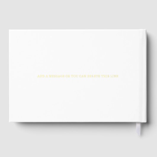 Foil White Modern Guest Book Simple Photo Elegant  Gastenboek (Achterkant)