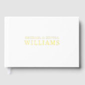 Foil White Modern Guest Book Simple Photo Elegant  Gastenboek (Voorkant)