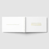 Foil White Modern Guest Book Simple Photo Elegant  Gastenboek (Volledig)