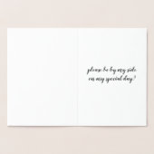 FOIL Wil je mijn bruidsmeisje zijn BRUID Persoonli Folie Kaarten (Binnen)