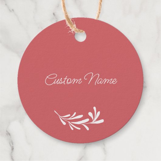 Foil Wreath Christmas Tag – Personalized Gift (Achterkant)