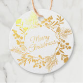 Foil Wreath Christmas Tag – Personalized Gift (Voorkant)