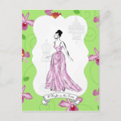 Fois à Paris Mode Illustratie Briefkaart (Voorkant)