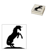 fok Unicorn Silhouette Rubberstempel (Gestempeld)