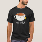 Fokbeker van Tea Pun Dark BG T-shirt (Voorkant)
