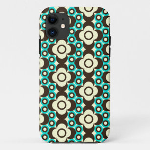 Fokbloemen en cirkels iPhone 11 hoesje