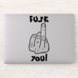 Fokbom en nepvingergrap sticker