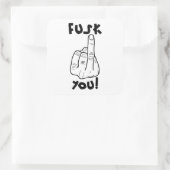 Fokbom en nepvingergrap vierkante sticker (Tas)