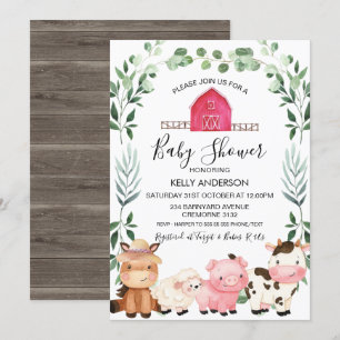 Fokdieren met grote Baby shower Kaart
