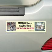 Fokdieren worden gedood bumpersticker (Op auto)
