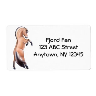 Fokken Noorse Fjord Paard Label