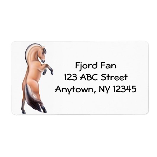 Fokken Noorse Fjord Paard Label (Voorkant)