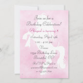 Fokken Silhouette Horse Verjaardag Uitnodiging (Achterkant)