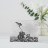 Fokken van Amerikaanse vlag op Iwo Jima (1945) Briefkaart (Staand voorkant)