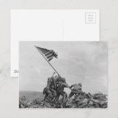 Fokken van Amerikaanse vlag op Iwo Jima (1945) Briefkaart (Voorkant / Achterkant)