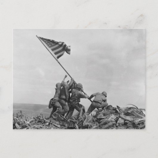 Fokken van Amerikaanse vlag op Iwo Jima (1945) Briefkaart (Voorkant)